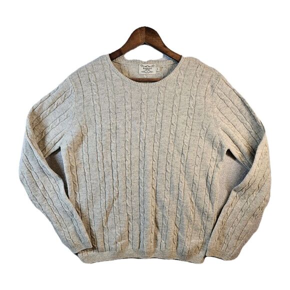 Sweaters - Blarney Ireland Cable Knit Fisherman Sweater Cottagecore Tan 100%‎ Wool 16